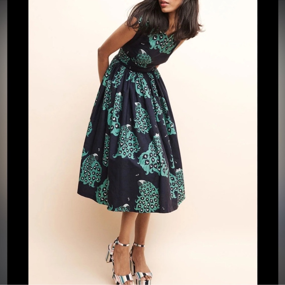 ModCloth DuPenny peacock dress size 22